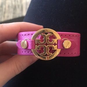 TORY BURCH | pink and gold leather bracelet